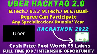 Uber HackTag 2.0 🔥 | Coding Competition Tamil 2022 | Interships In Tamil 2022