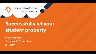 AFS Webinar - Latest Student Accommodation Research