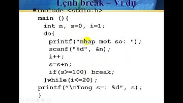 Lệnh chuyển điều khiển trong C (break, continue, goto, ..)