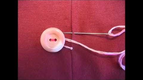 How to Make a Hand Stitched Button Loop