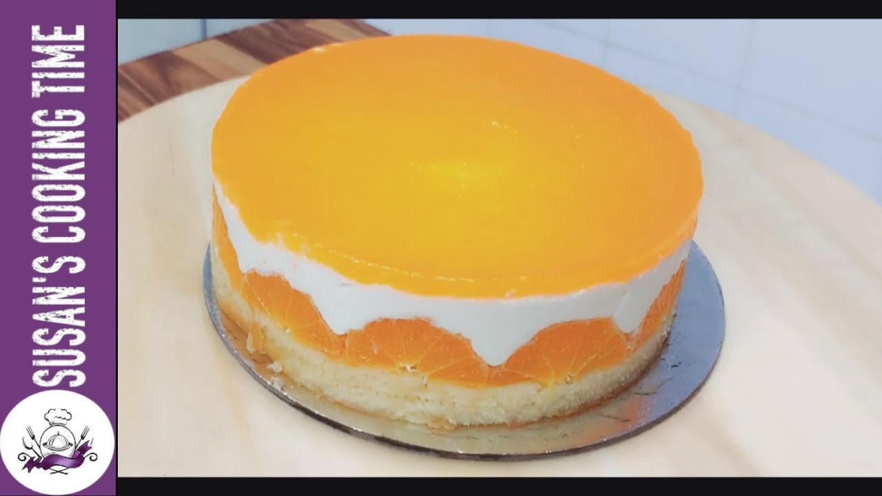 how to make orange cheesecake || No bake orange cheesecake recipe | Orange glaze cheesecake recipe