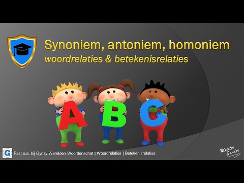 Synoniem, antoniem, homoniem: woordrelaties en betekenisrelaties