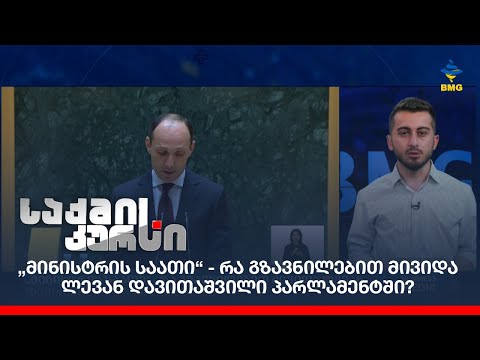 „მინისტრის საათი“ - რა გზავნილებით მივიდა ლევან დავითაშვილი პარლამენტში?
