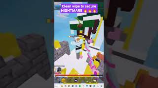 This team wipe helped me secure NIGHTMARE rank in Roblox bedwars... 🔥🔥🔥
