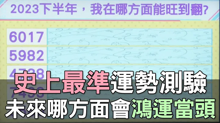 【精华版】史上最准运势测验！未来哪方面会鸿运当头？ - 天天要闻