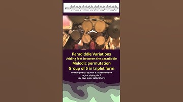 "Drumming Melodies: Paradiddle Permutation for Sonic Sophistication!"#shorts  #drums