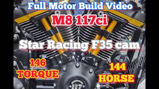 Mario M8 117 ci Performance Lowrider Full Motor build Star Racing F35 Cam Fuel Moto Jackpot Exhaust