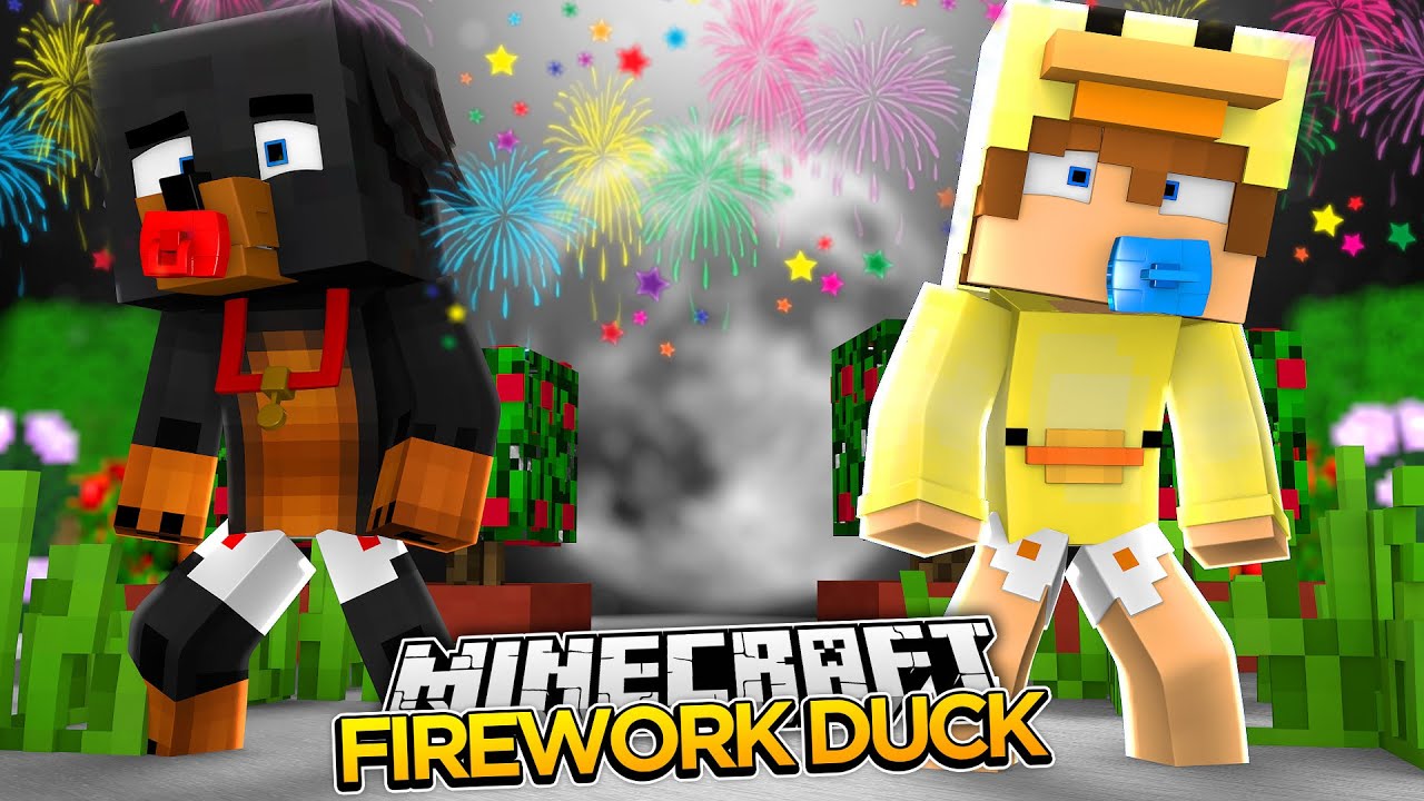 games people play Minecraft - FIREWORK DUCK - Little Baby Max