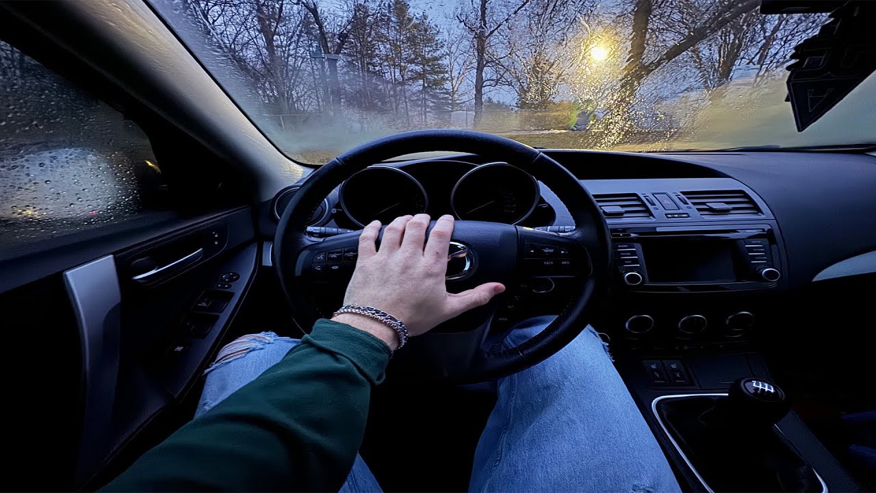 lofi tingles in my car ASMR! (tapping, scratching, rain sounds)