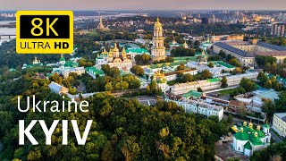 Kyiv, Ukraine 8K before the WAR 2022 [Ultra HD] Drone View