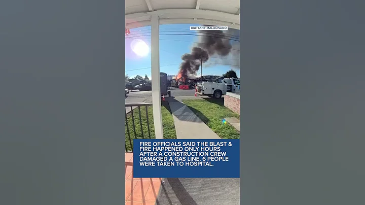 Building Explosion in Northern California After Crews Damage Gas Line  #california