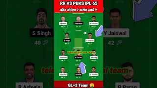 RR PBKS Dream11 Team | RR vs PBKS Dream11 Prediction | pbks vs rr Dream11 Team | IPL 2024