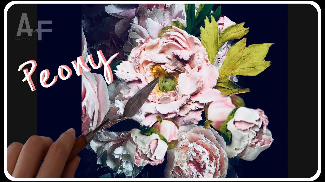 Sculpture Painting | Peony flower Tutorial Step 2