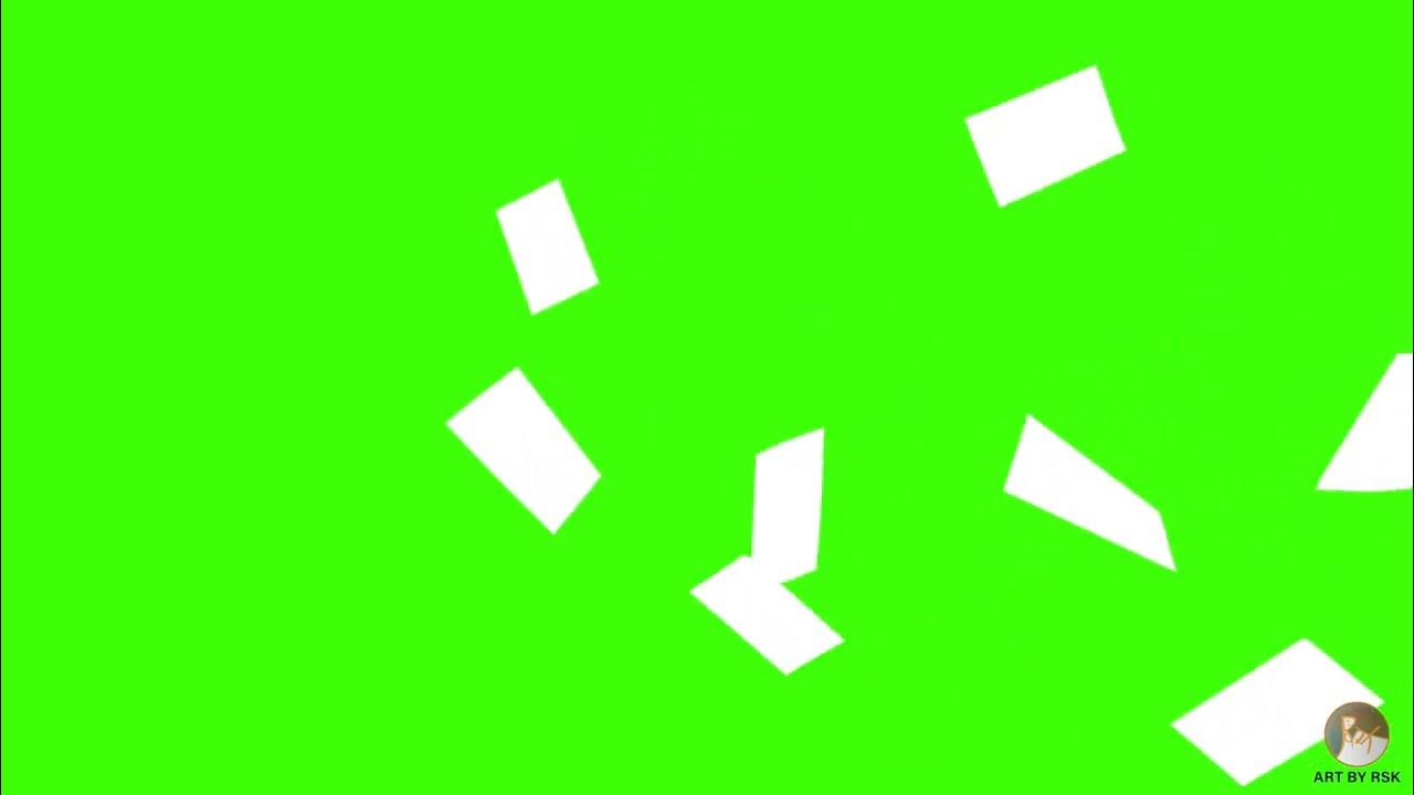 Paper flying Green Screen Green Screen Paper Falling Flying Paper