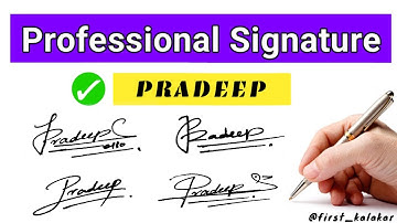 Pradeep name signature style | Pradeep signature style | P signature