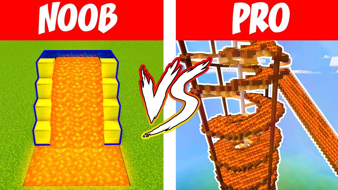MINECRAFT BATTLE - NOOB vs PRO : LAVA PARK in Real Life 
