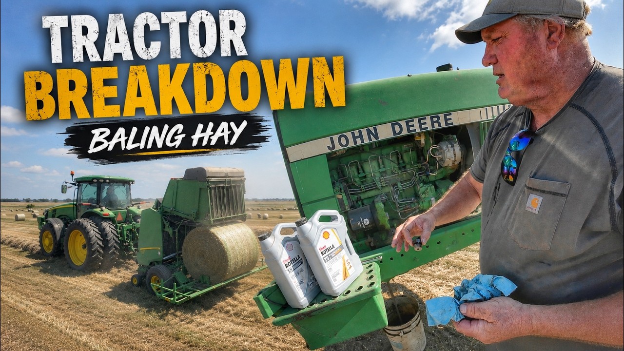 Baling 90 Acres, with one Big Breakdown!