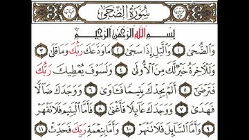 سورة الضحى تكرار كيفي من .. والضحى .. إلى .. وأما بنعمة ربك فحدث