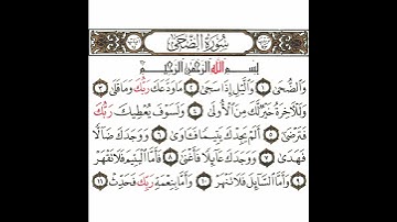 سورة الضحى تكرار كيفي من .. والضحى .. إلى .. وأما بنعمة ربك فحدث