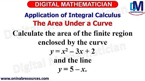 Application of Integral Calculus: The Area Under a Curve 3