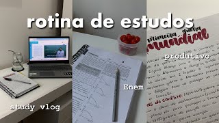 STUDY VLOG | Enem, rotina, produtividade