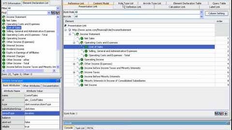 Interstage XWand - XBRL Taxonomies - Demo