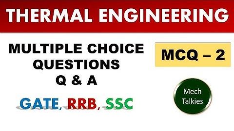 Multiple choice questions in thermal engineering #mcq