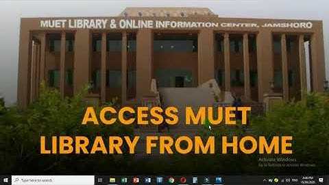 Access Muet library from home.