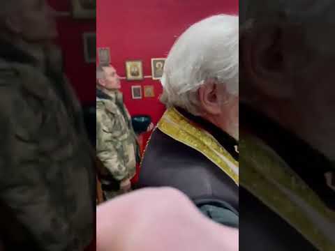 Окончание молебна штаба