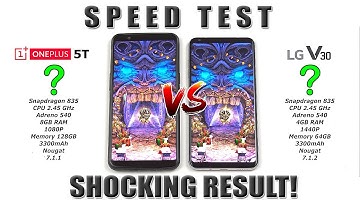OnePlus 5T vs LG V30 Speed Test! (can LG V30 pull an upset?) [4K] 21:9