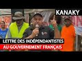 Nouvellecaldonie  lettre des indpendantistes au gouvernement franais