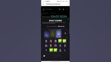 PixelTap Daily Combo #coin #pixeltap #pixelverse #airdrop #listing #ton