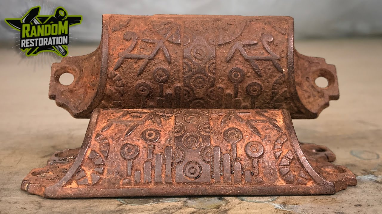 Rusty Ornate 1800s Drawer Pulls Restoration | Random Restoration - YouTube