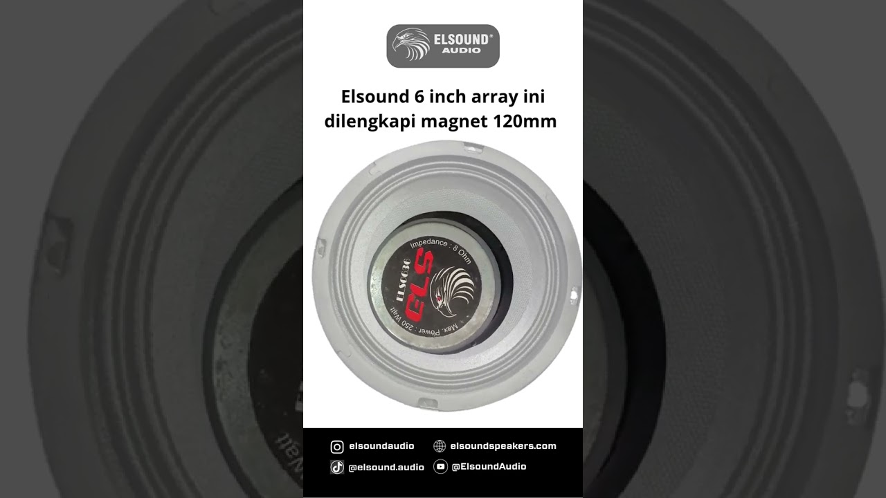 Elsound Speaker 6 Inch | Magnet 120mm! Ukuran Mini Suara Gede