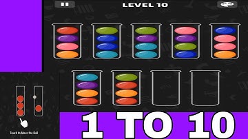Ball Sort Puzzle 🏀🏀Level 1 to 10 - All Levels Max Part 1 @ANGAMESTV