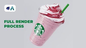 How I Rendered This Starbucks Drink in Cinema 4D + Arnold – Full Tutorial Final No Sound