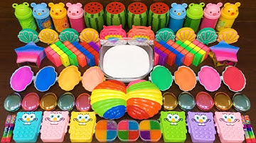 SEASHELL slime !!! Mixing Random Things into GLOSSY slime !!!Satisfying Video #103