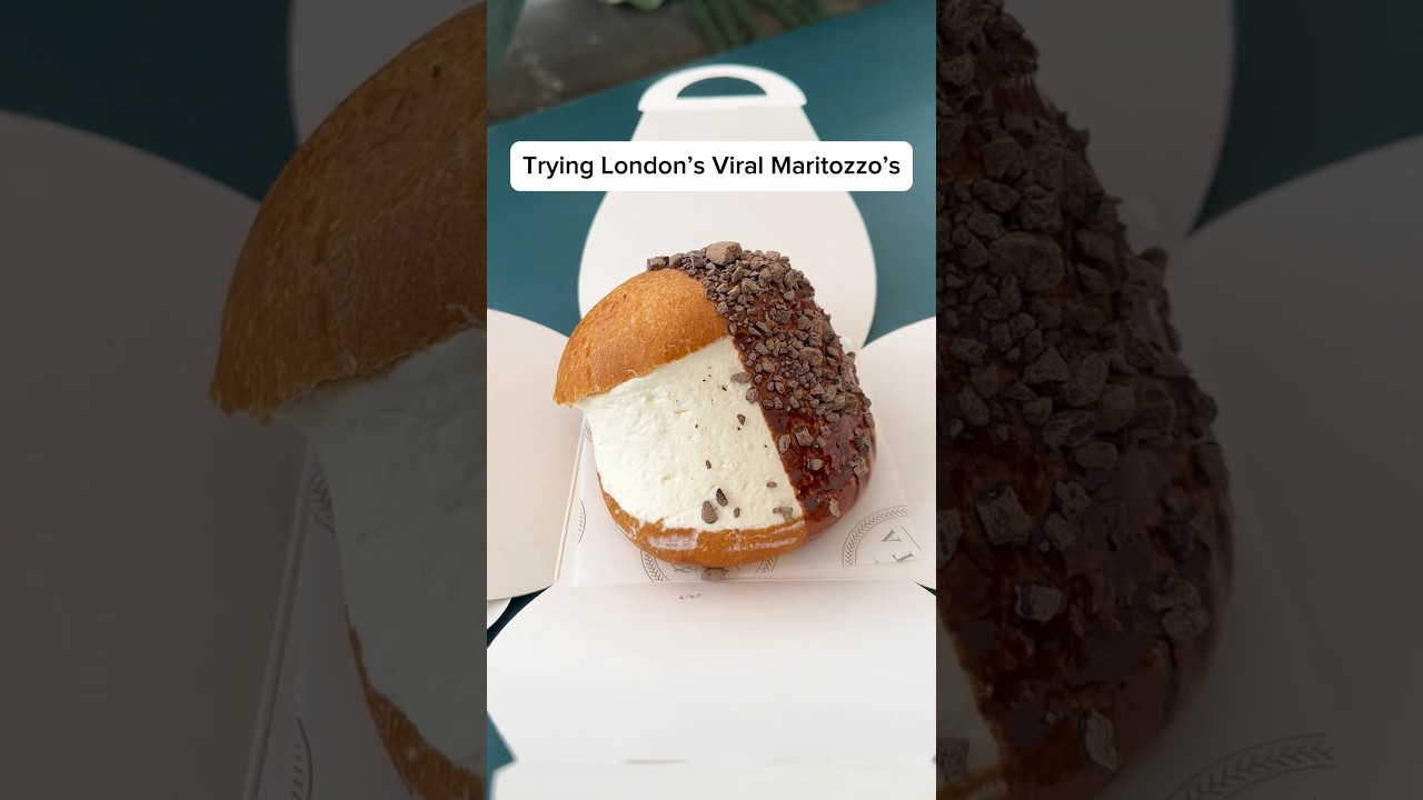 Trying Londons Viral Maritozzo’s #foodie #foodblogger #london #food #shorts