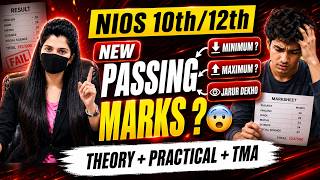 NIOS New Minimum Passing Marks For 12th &amp;10th | Theory, Practical &amp; TMA Passing Rules