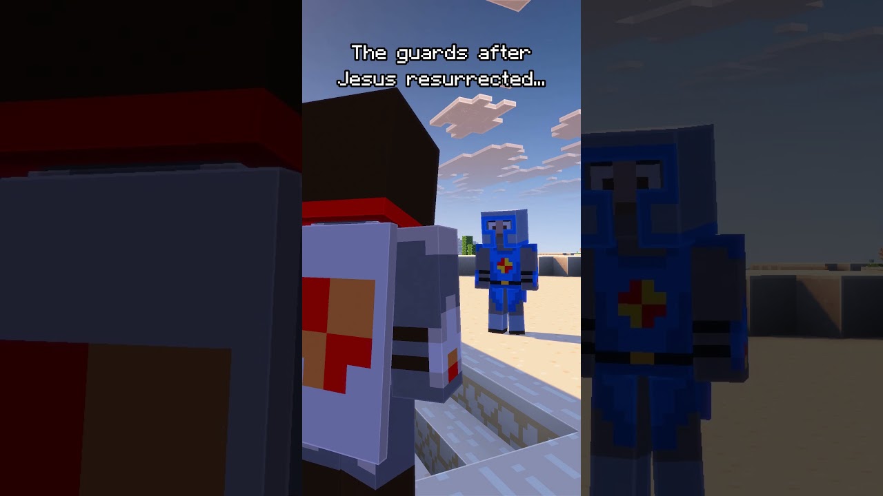 The Guards after Jesus resurrected #jesus #minecraft