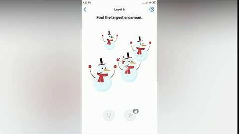 Easy Game - Find the largest snowman - Level 6 solution