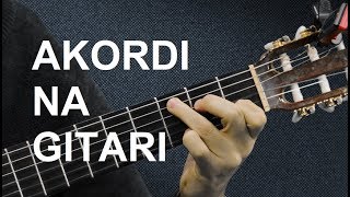AKORDI NA GITARI Osnovni akordi za poetnike