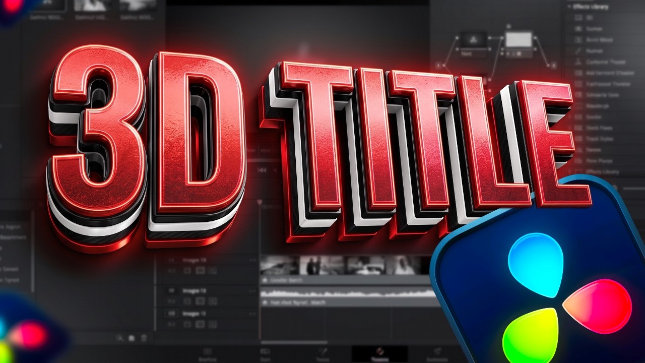 Create Your Own 3D Title Davinci Resolve Tutorial ( FREE DOWNLOAD )