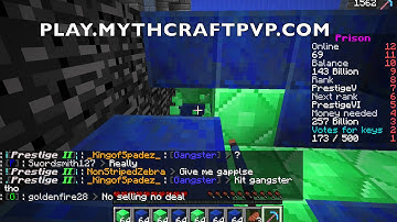 Mythcraft - $300 billion giveaway on prison! (minecraft)