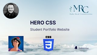 How to style a Hero Section on the Home Page of a Student Portfolio project using CSS