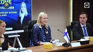 Receiving A Visit From Mrs. Elina Valtonen, Minister Of Foreign Affairs Of Finland