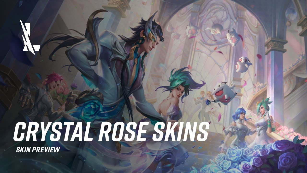 Crystal Rose Skin Reveal Yone, Riven, Vi, and Akali | League of Legends