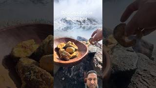 Delicious fish in mountains #cooking #food #camping #fish #ytshorts #youtubeshorts #shorts