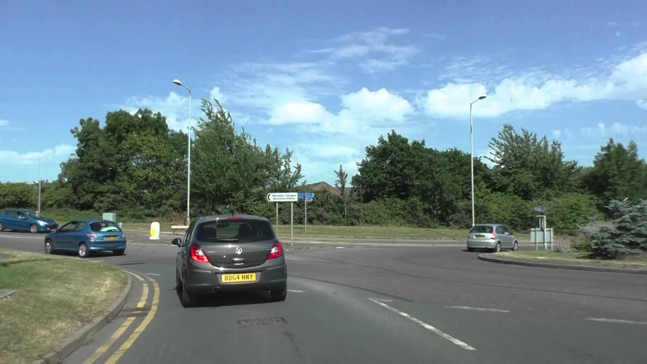 Driving On Newtown Road, Woodgreen Drive, Cotswold Way & Blackpole Road, Worcester, England