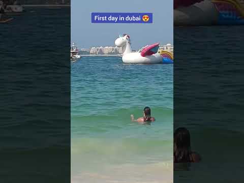 First day in dubai Marina beach 🏖️#shorts